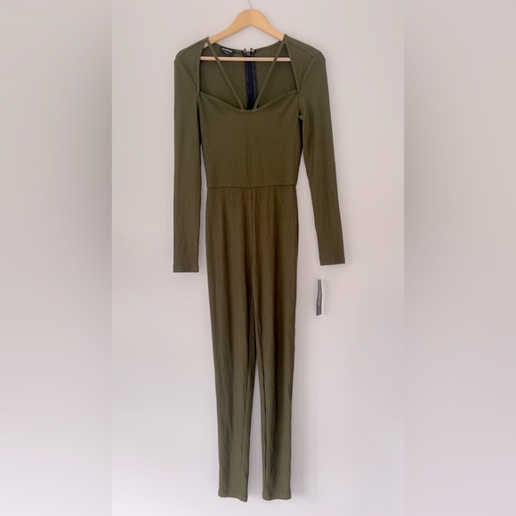 bebe Pants - BEBE RIB JUMPSUIT ( (BLACK FRIDAY SALE)